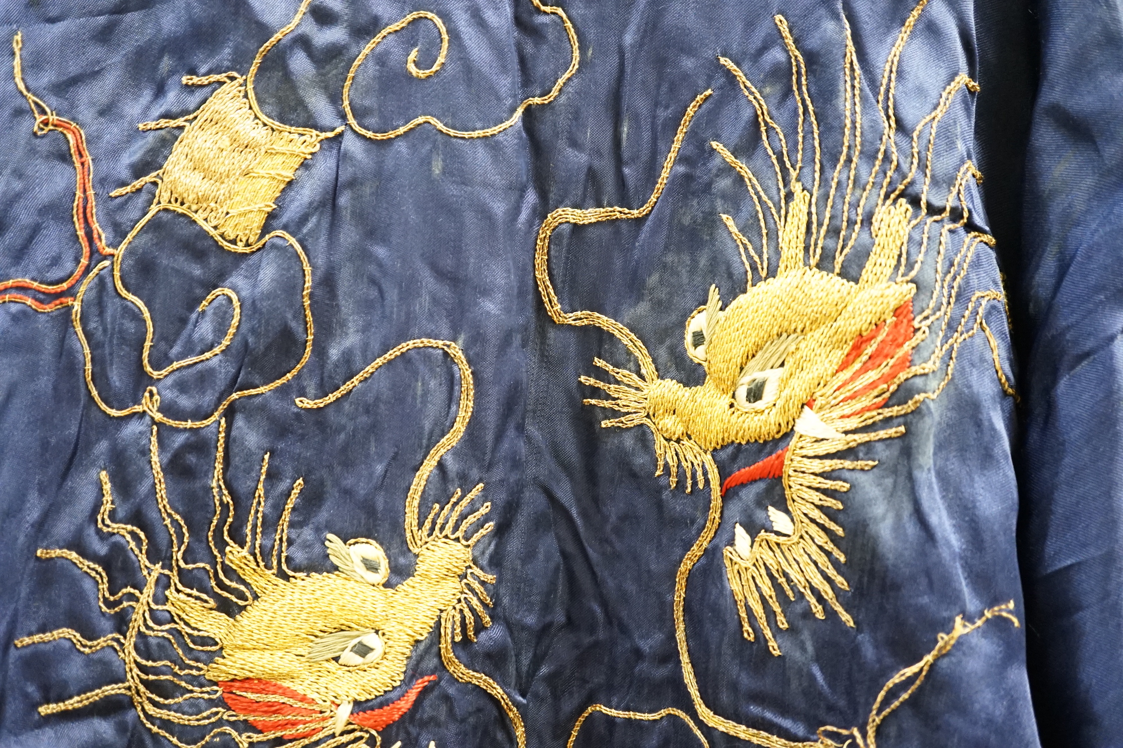 A Japanese ‘dragon’ robe with gold thread